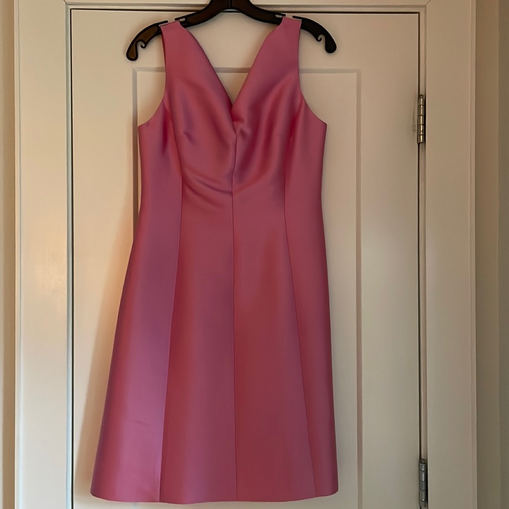 Rickie Freeman shantung pink dress size 6